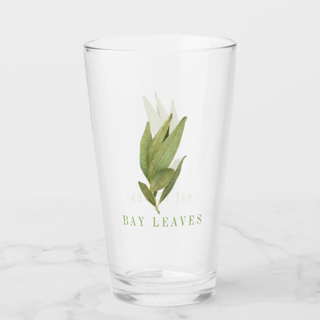 FÄRSKT BAY LÖV Pint Drinking Glass Glaskopp (Framsida)