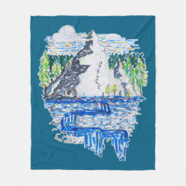 Färskt berg fleecefilt