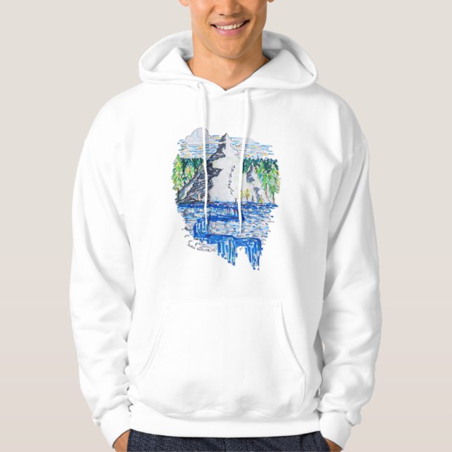 Färskt berg hoodie (Framsida)