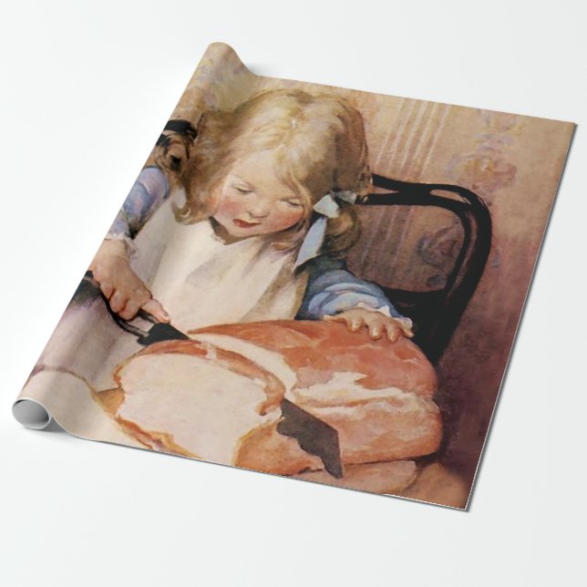 Färskt bröd av Jessie Willcox Smith Presentpapper (Utrullad)