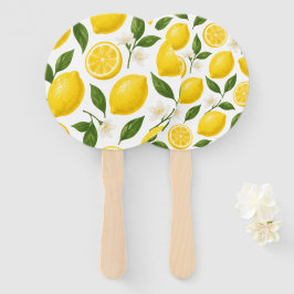 Färskt citronmönster med blad och blommor