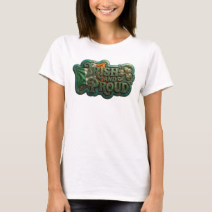 Färskt Guld IRländska och STOLT Statement T-shirt