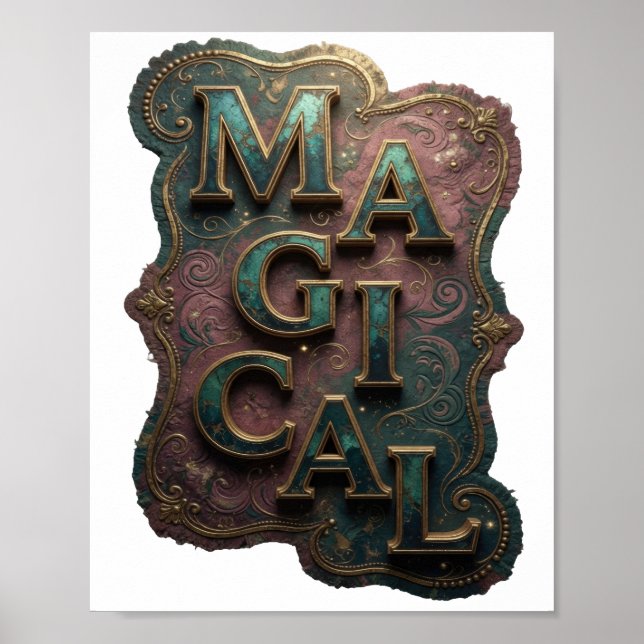 Färskt Guld MAGISK Design Poster (Framsidan)