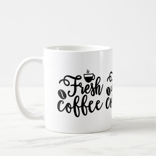 Färskt kaffe kaffemugg (Vänster)