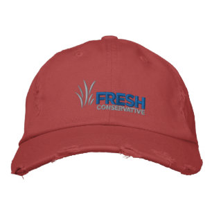 Färskt Konservativ, Logotyp Distress Hat Broderad Keps