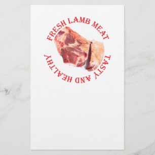 Färskt lamm kött flygblad