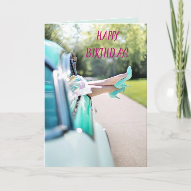 FÄRSKT LUFT BIRTHDAY-KORT FÖR HENNE TACK KORT (Framsida)