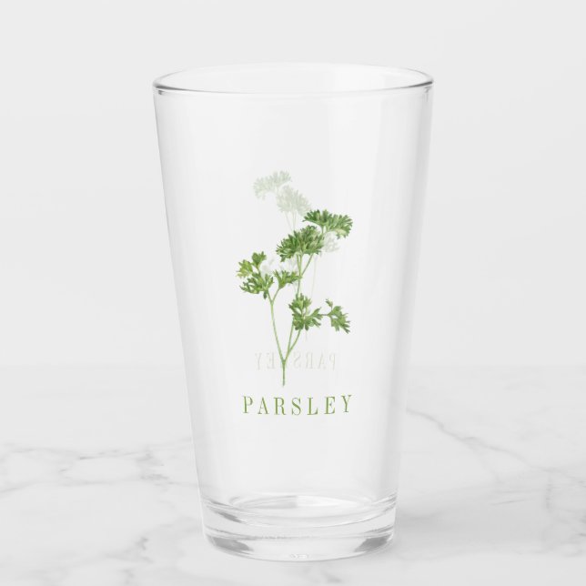 FÄRSKT PARSLEY Pint Drinking Glass Glaskopp (Framsida)