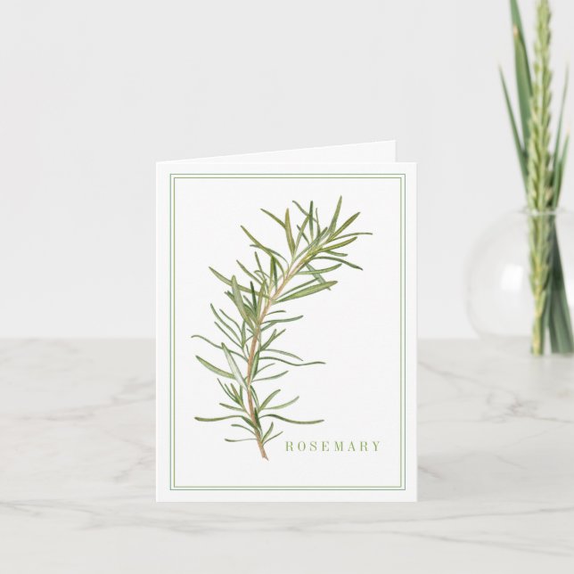 FÄRSKT ROSEMARY Note Card Kort (Framsida)