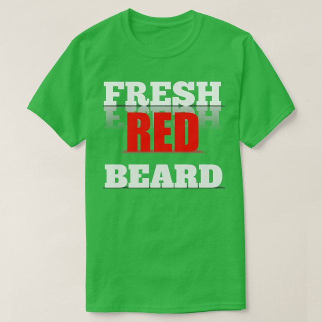 Färskt rött skägg t shirt (Design framsida)