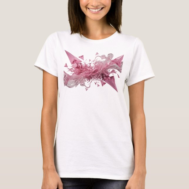 Färskt silver ABSTRAKT KONST Grafisk T-shirt (Framsida)
