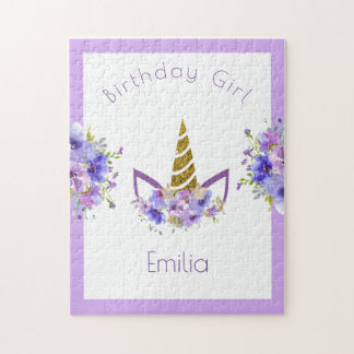 Färskt Violet | Unicorn Girl Birthday Pussel