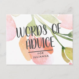 Färskt Watercolor Blooms Möhippa Adapter Rådkort