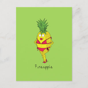 Färskvykort för ananas pepple-pejling vykort