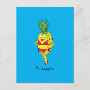 Färskvykort för ananas pepple-pejling vykort