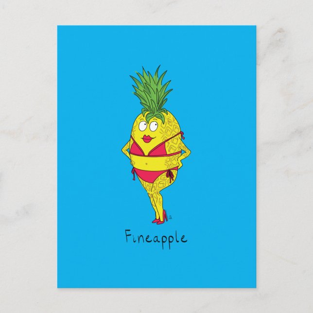 Färskvykort för ananas pepple-pejling vykort (Framsida)