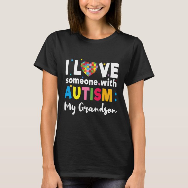 Farson I Kärlek Heart Speciell Autism Awareness T Shirt (Framsida)