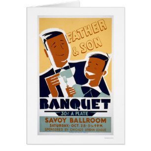 FarSonbankett 1940 WPA Hälsningskort