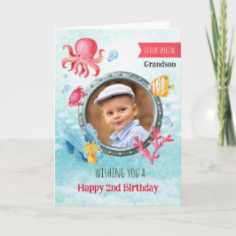 Farsons Nautiskt hälsningskort för foto på födelse Kort