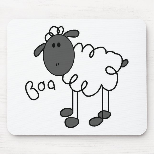 Fårstick figur Mousepad Musmatta (Framsidan)