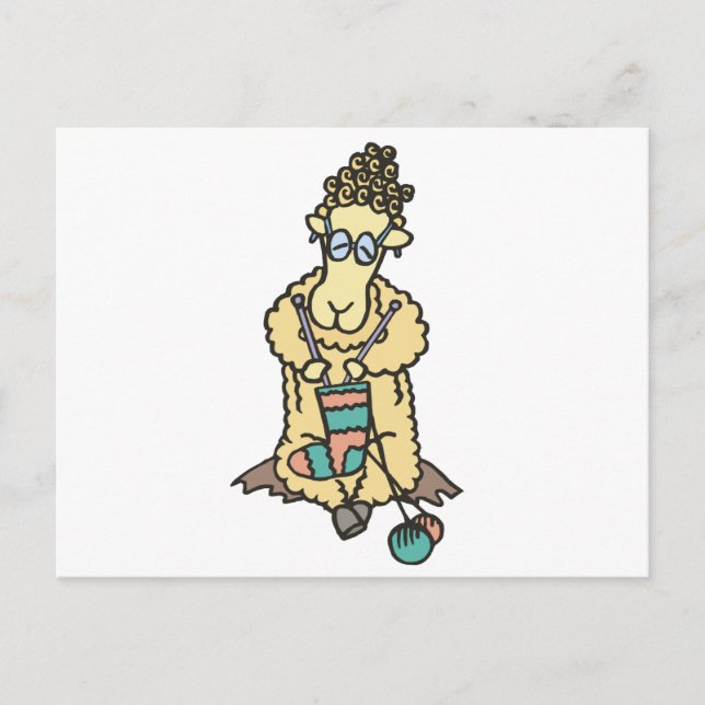 Fårstickning Vykort (Framsida)