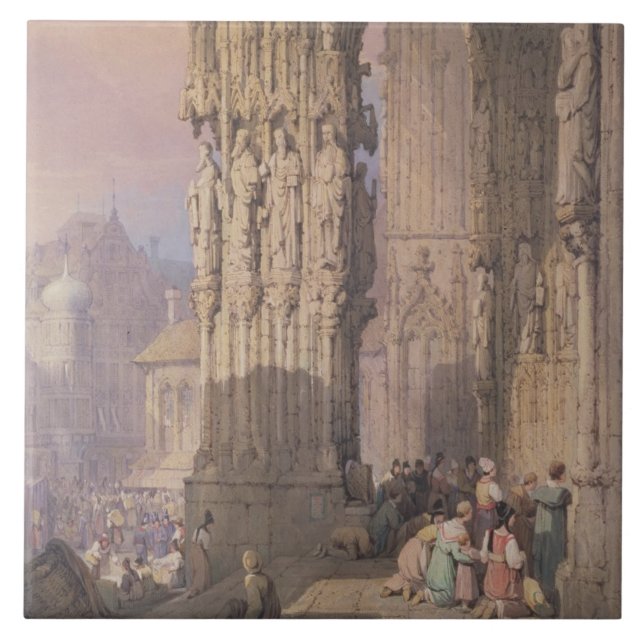 Farstubro av den Regensburg domkyrkan Kakelplatta (Framsidan)