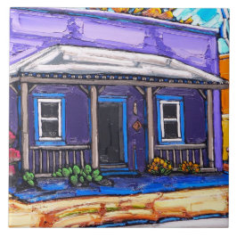 "Farstubron för vilar, den Tucson barrioen" Kakelplatta