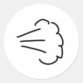 Fart Cloud Runt Klistermärke