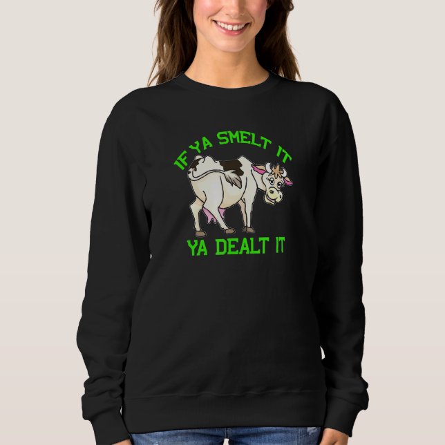 Fart Farting Cow om du smälter den. T Shirt (Framsida)