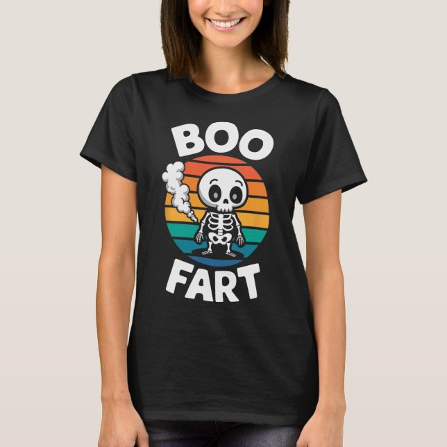 Fart Funny Farting Skeleton for Halloween T Shirt (Framsida)