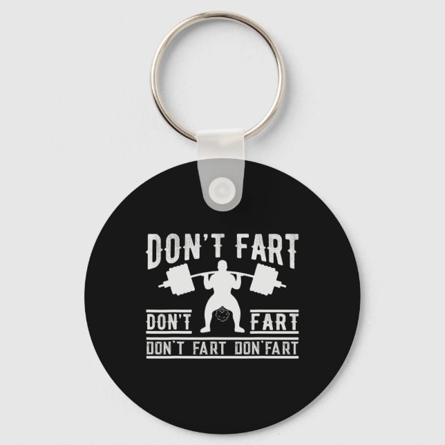 Fart Funny Fitness Gym Workout Funny Weightl Nyckelring (Framsida)