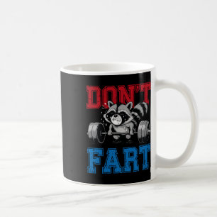 Fart Funny Raccoon Gym Fitness Workout Weigh Kaffemugg
