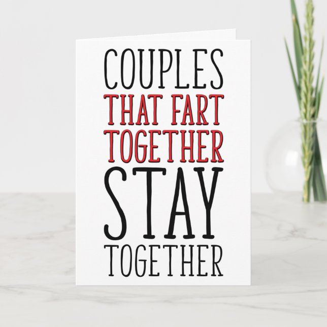 Fart, håll ihop, roligt på årsdagen, Valentine Kort (Framsida)