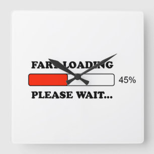 Fart-inläsning Fyrkantig Klocka