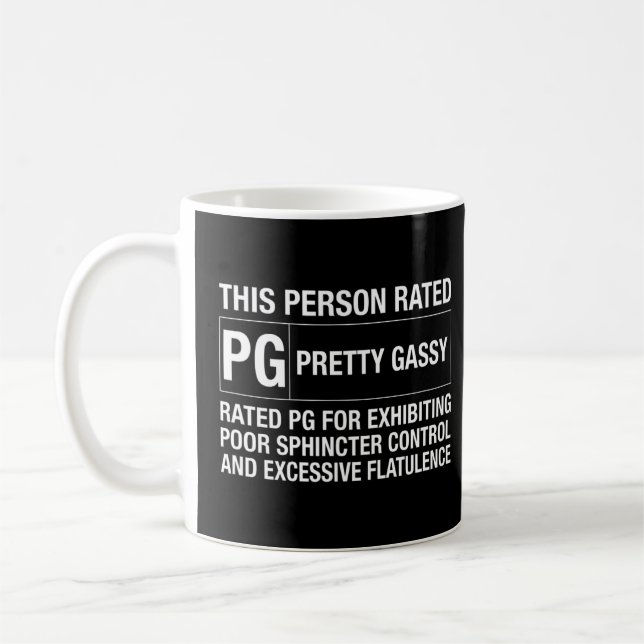 Fart Joke Den här personen klassificerade PG Söt G Kaffemugg (Vänster)
