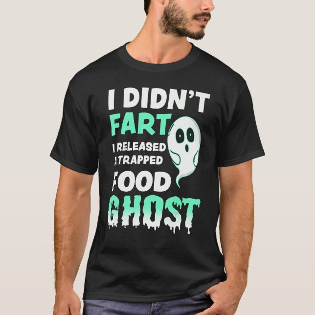 Fart Joke Halloween Food Ghost Costume T Shirt (Framsida)