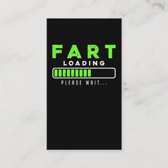 Fart Loading Funny Farting Visitkort (Framsida)