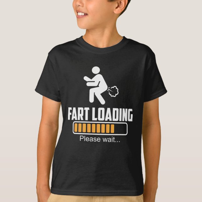 Fart Loading Superskoj Farting T Shirt (Framsida)