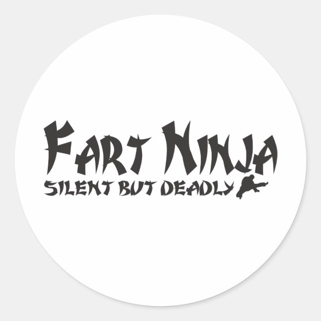 FART NINJA RUNT KLISTERMÄRKE (Framsida)