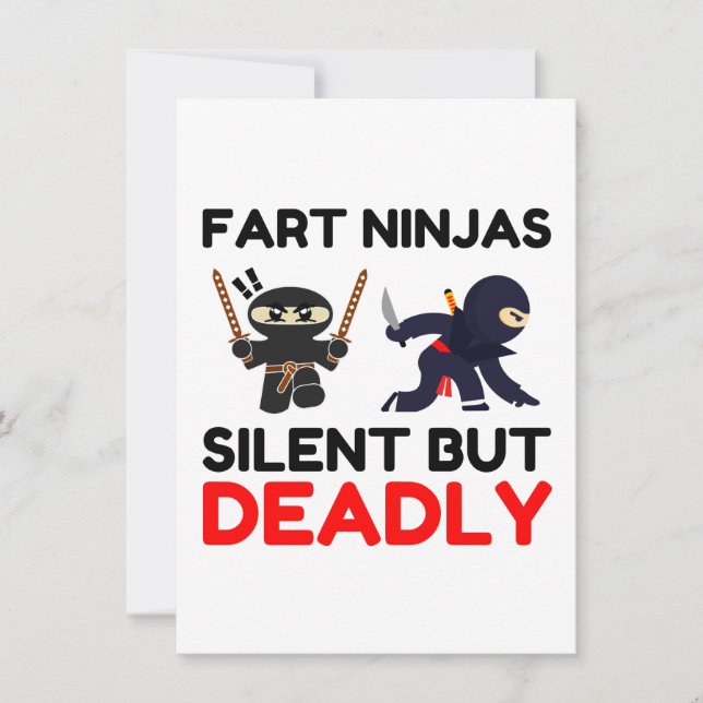 Fart Ninjas Silent men dödligt Julkort (Framsida)