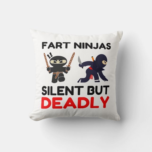 Fart Ninjas Tyst, men sorgligt Kudde (Framsida)