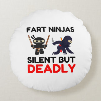 Fart Ninjas Tyst, men sorgligt Rund Kudde