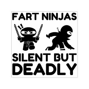 Fart Ninjas Tyst, men sorgligt Självfärgande Stämpel