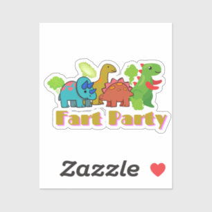 Fart Party Dinosaurs Klistermärken