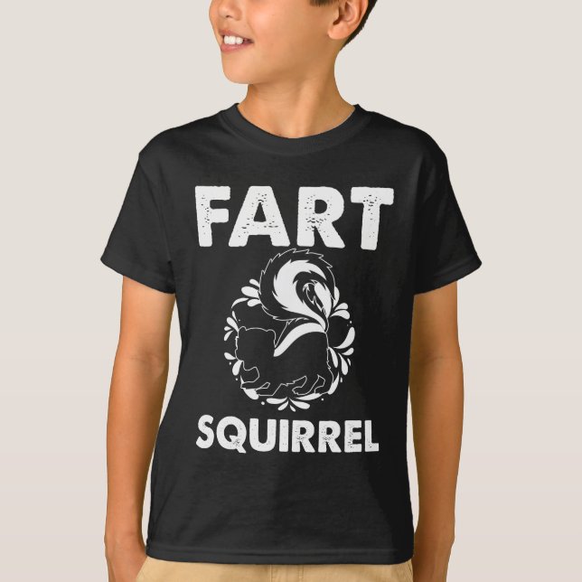 Fart Squirrel Humor Funny Skunk Fläkt T Shirt (Framsida)