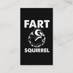 Fart Squirrel Humor Funny Skunk Fläkt Visitkort