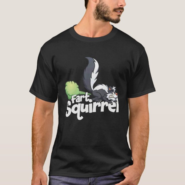 Fart Squirrel Skunk Farting Animal T Shirt (Framsida)