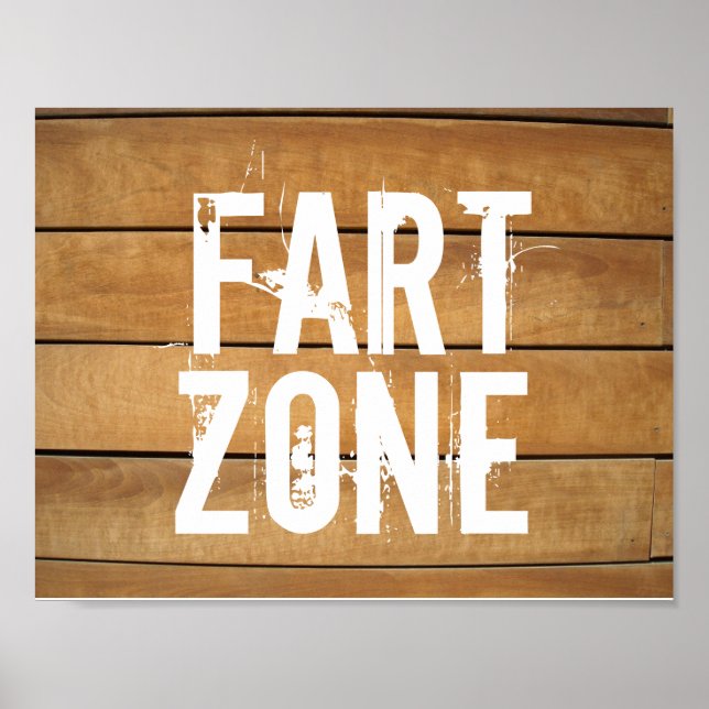 FART ZONA Rustic-tecken Poster (Framsidan)