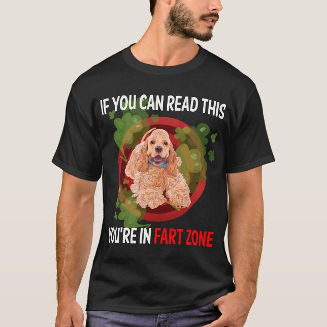 Fart Zone Cocker Spaniel 01 T Shirt (Framsida)