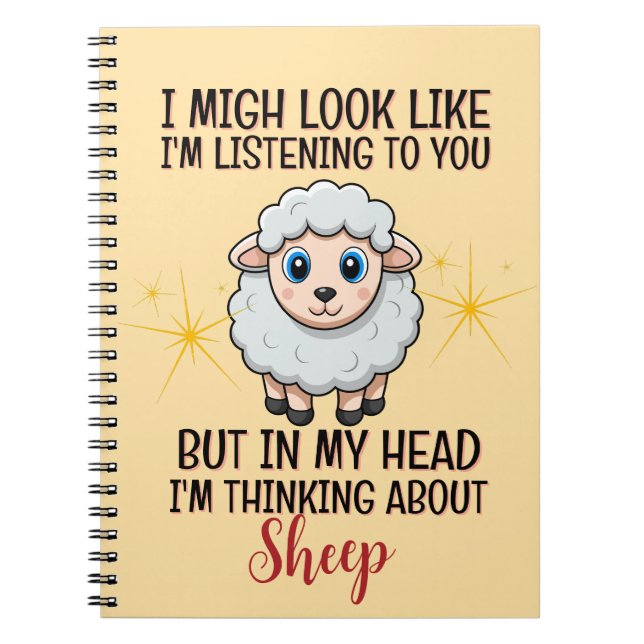 Fårtänkande - roligt anteckningsbok (Framsidan)